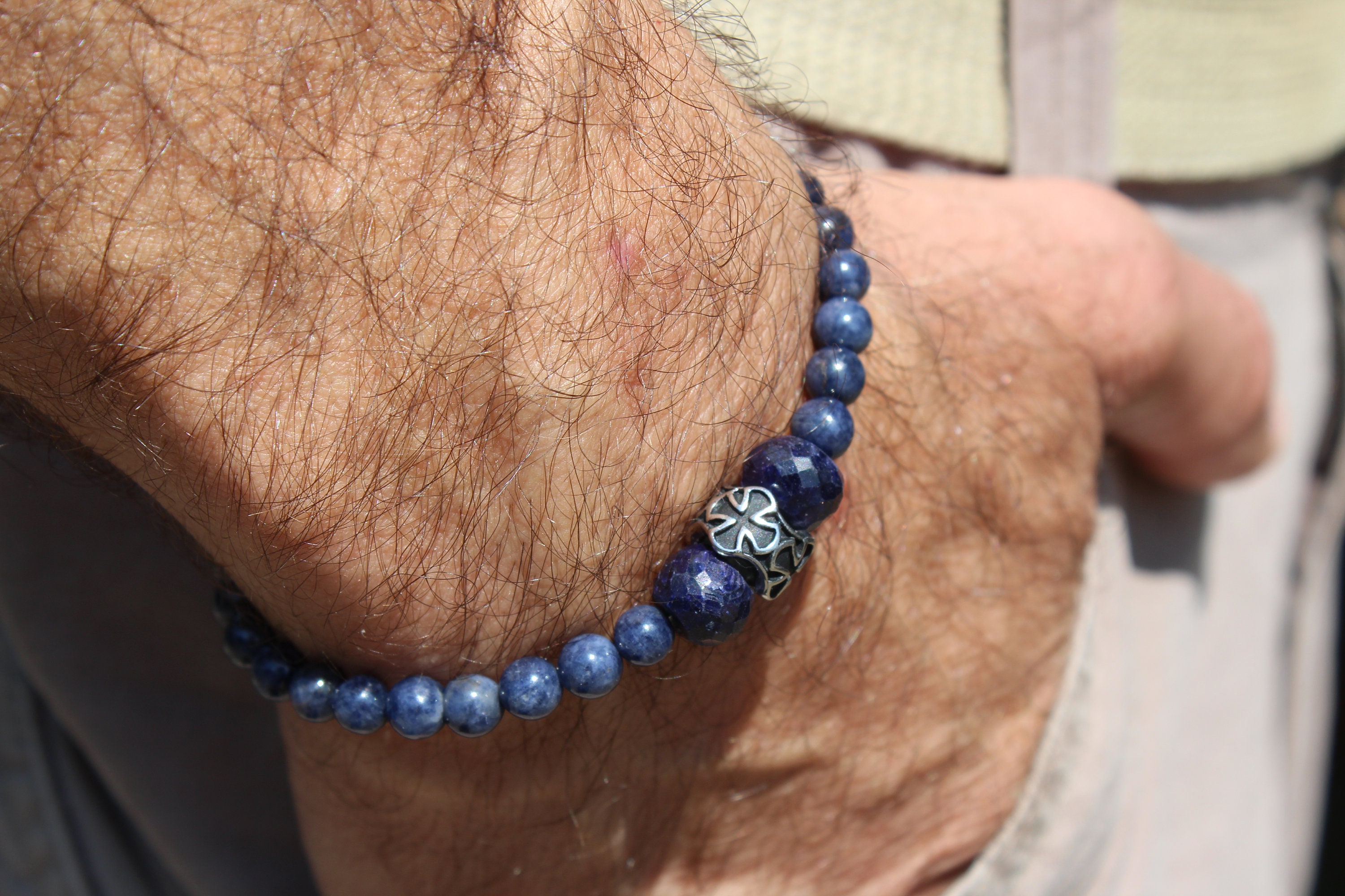 Mens blue shop sapphire bracelet