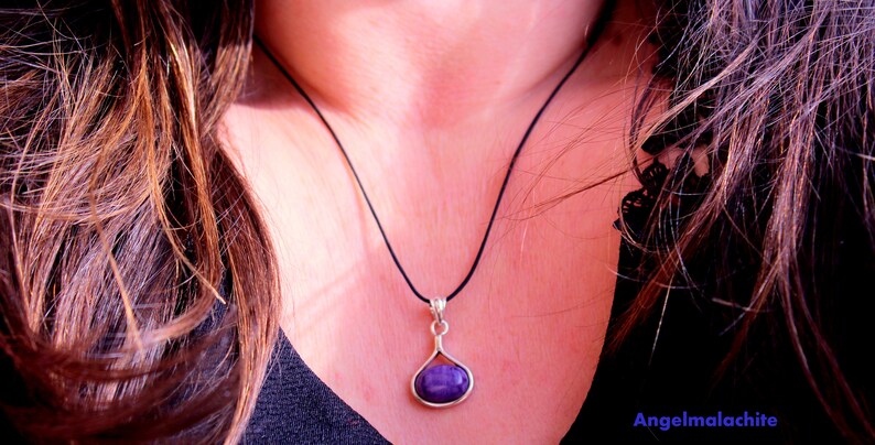 Charo\u00efte necklace women/'s accessory silver 925 gift idea emotional wounds jewelry Charo\u00efte stone woman necklace