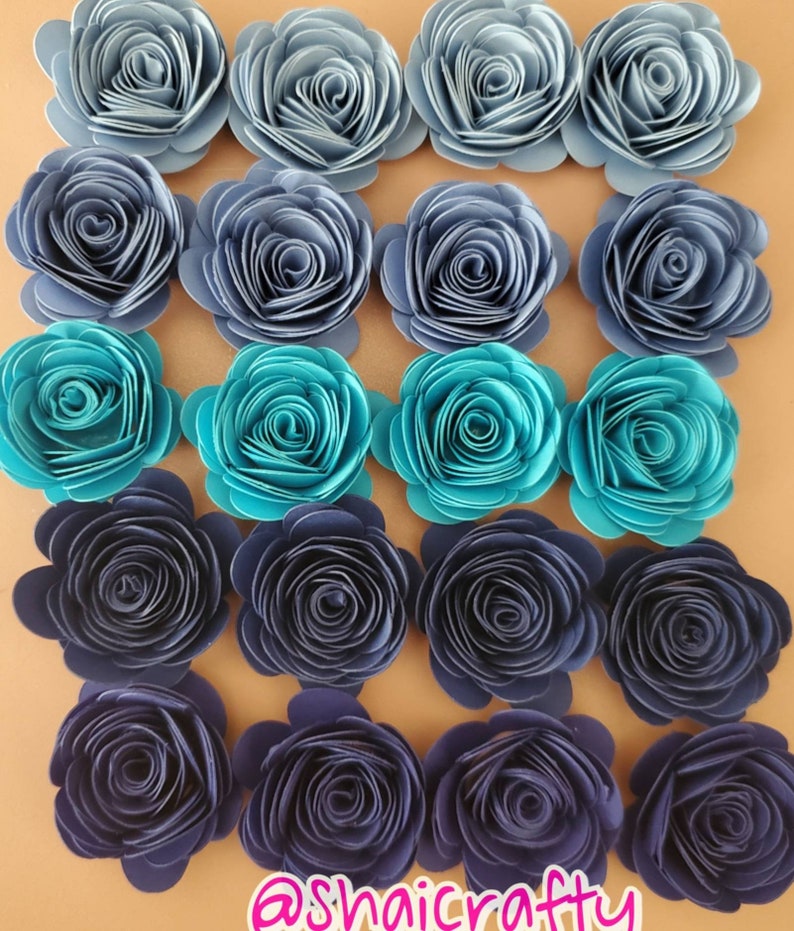 Rolled Paper Flowers Paper Flowers Paper Roses Rolled Paper Etsy