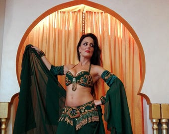 Bellydance dress color green