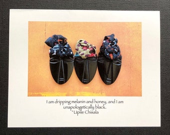 Afrocentric Note Card Set, Inspirational Quotes, Blank Inside