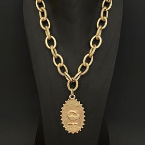 Sankofa Bird Brass Pendant Necklace: Afrocentric Akan Jewelry
