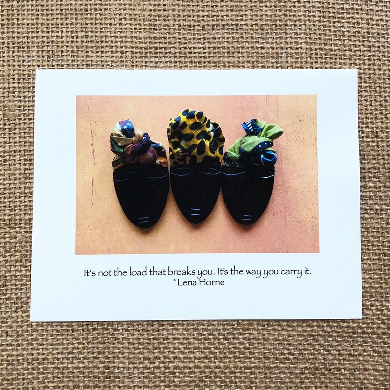 Afrocentric Note Card Set, Inspirational Quotes, Blank Inside image 2