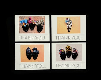 Afrocentric Thank You Cards, Thank You Note Cards, Set Of 4, Blank Inside