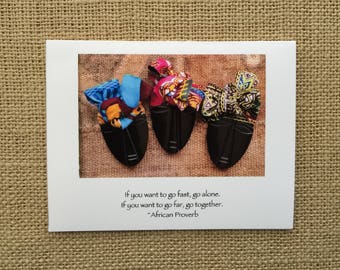 Afrocentric Note Card Set, Inspirational Quotes, Blank Inside