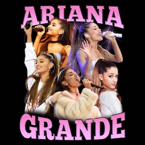 Vintage Ariana Grande PNG File, Bootleg Design, Digital Download for Sublimation
