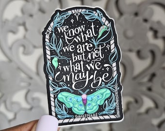 Hamlet Shakespeare Quote Sticker, Moth Art Sticker