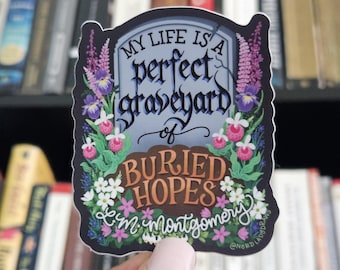 Graveyard of Buried Hopes Sticker, Hand-drawn art, Anne of Green Gables
