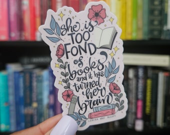 Louisa May Alcott Quote Sticker, Floral Literary Decal