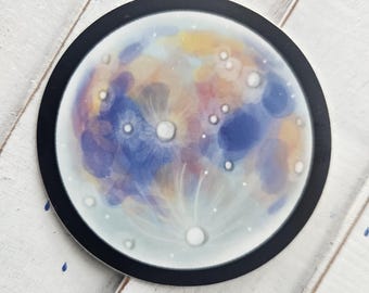 Colorful Moon Joy Sticker