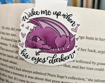 His Eyes Darken Romantic Dragon Magnetic Bookmark