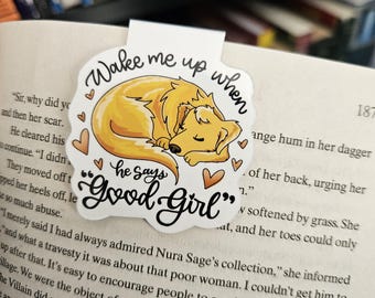Good Girl Romantic Dog Magnetic Bookmark