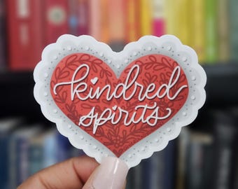 Kindred Spirits Sticker, Bookish Valentine, Bookish Bestie Sticker