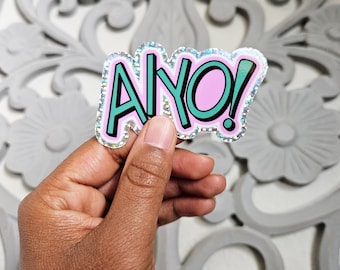 AIYO! Malayalam Sparkle Sticker, Kerala Pride