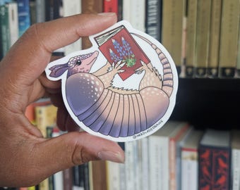 Reading Armadillo Sticker