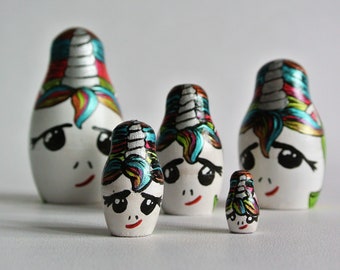 unicorn russian dolls