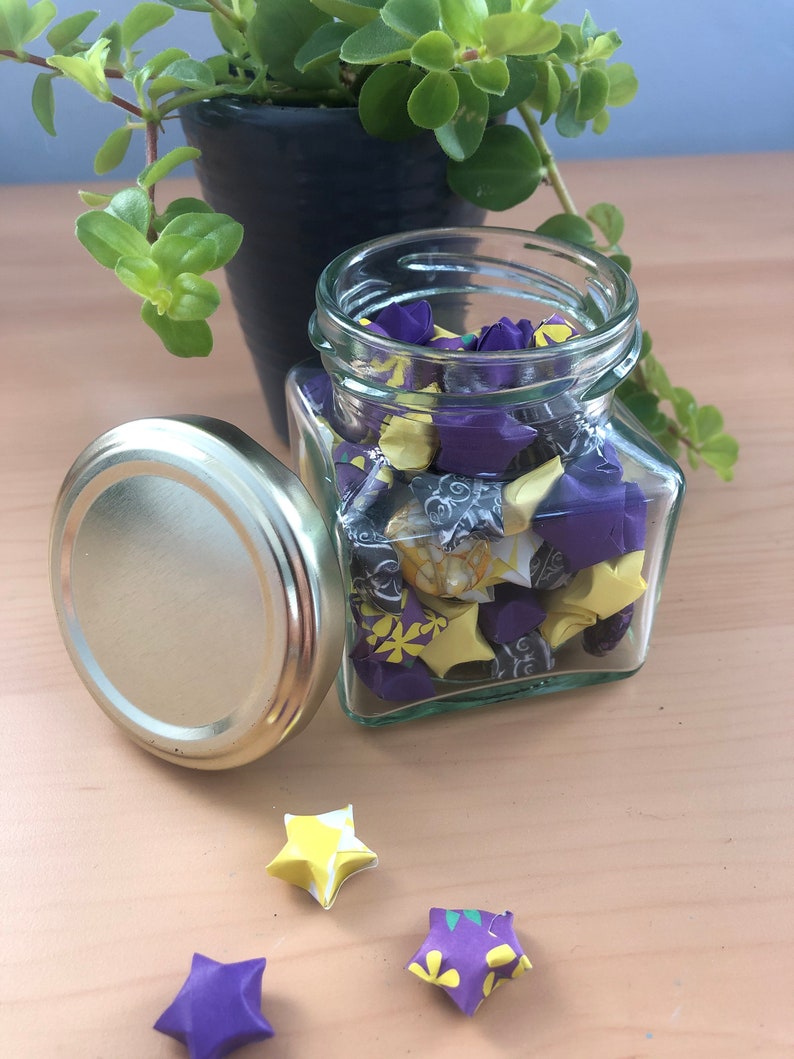 Jar of Lucky Origami Stars/ Paper Stars/ Wishing Stars Etsy