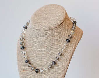 Moonlight Glass Bead Necklace with Clasp