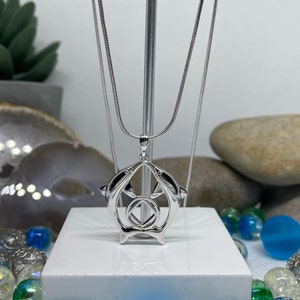 Two Dolphins with NA Symbol comes with chain (NAP-15)