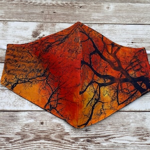 Halloween mask/orange mask/tree mask
