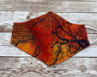 Halloween mask/orange mask/tree mask