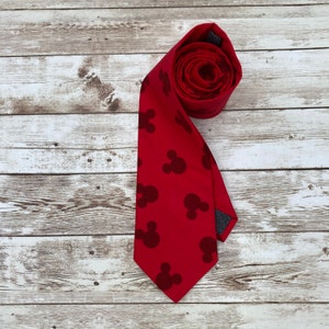 Mickey Mouse, Mickey Mouse tie, red Mickey Mouse tie, Mickey tie, Disney fan,