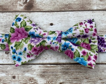 Spring Floral Bowtie, floral bowtie, pink floral bowtie, blue floral bowtie, purple floral bowtie, easter bowtie, boys bowtie, mens bowtie