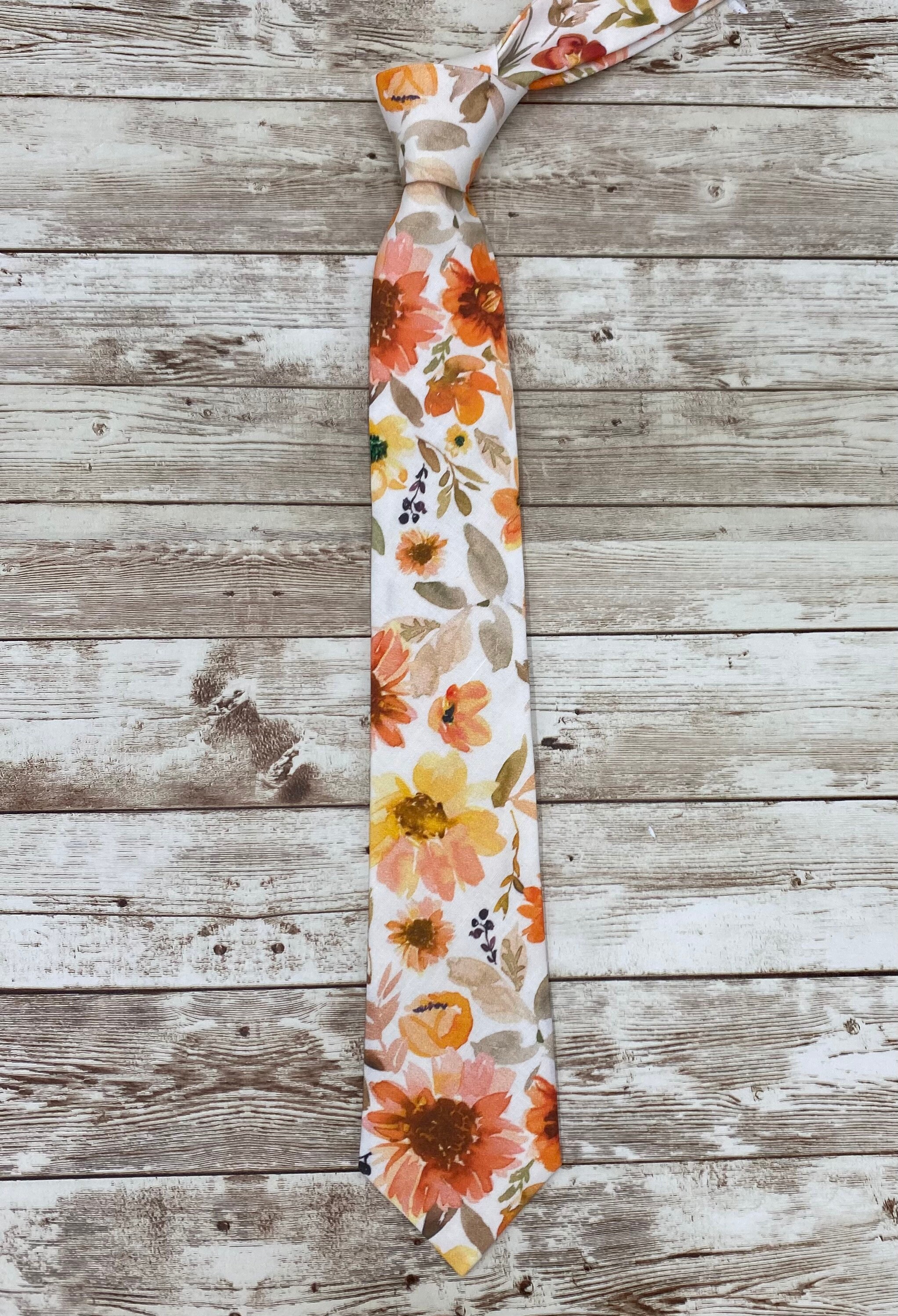 Fall Sunflowers Sunflower Tie Fall Floral Tie Summer Etsy UK