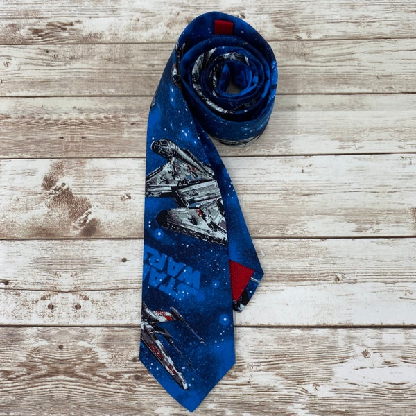 Star Wars Tie, millennium falcon, Star wars gifts, star wars, mens ties, neckties