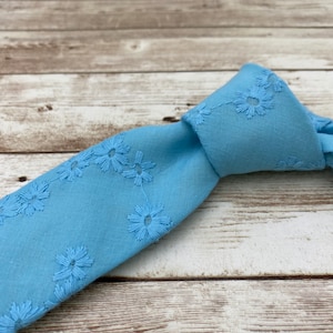 Blue eyelet tie, blue skinny tie, blue floral tie, blue classic tie, blue summer tie, neckties, mens neckties, blue neckties, wedding ties
