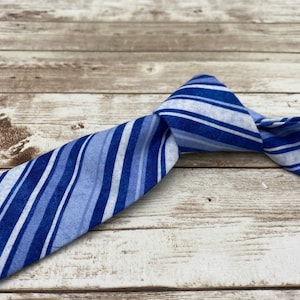 Striped Blues, blue striped tie, striped blue tie, blue striped necktie, custom ties, wedding ties, wedding tie sets, missionary ties