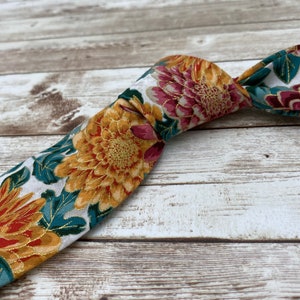 Fall floral tie/rust floral tie/gold floral tie/burgundy floral tie/Autumn Tie/Autumn Floral tie/Fall Tie/Thanksgiving Tie