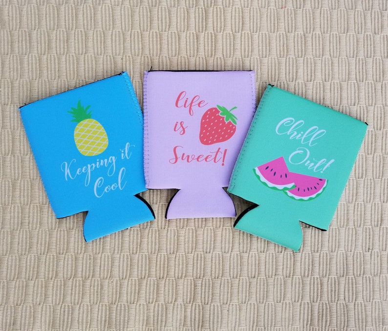 Set de 3 refrigerador de lata de verano enfriadores de lata | Etsy