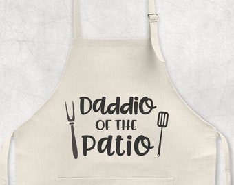 Daddio of the Patio Apron, Men's Funny BBQ Apron, Cooking Apron, Funny Apron, Funny Gift for Dad, Gift for Cook