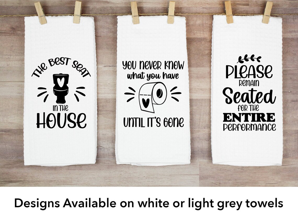 Funny Bathroom Towels Funny Bathroom Hand Towels Hello Sweet Etsy