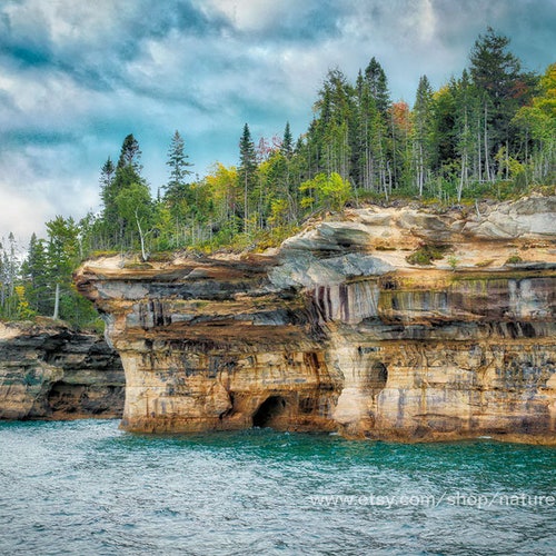 Pictured Rocks Michigan Wall Art Michigan Photography Etsy