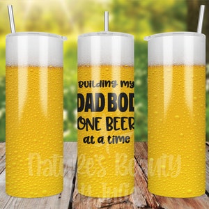 Building My Dad Bod 20oz Skinny Tumbler, Dad Bod Beer Stainless Steel ...
