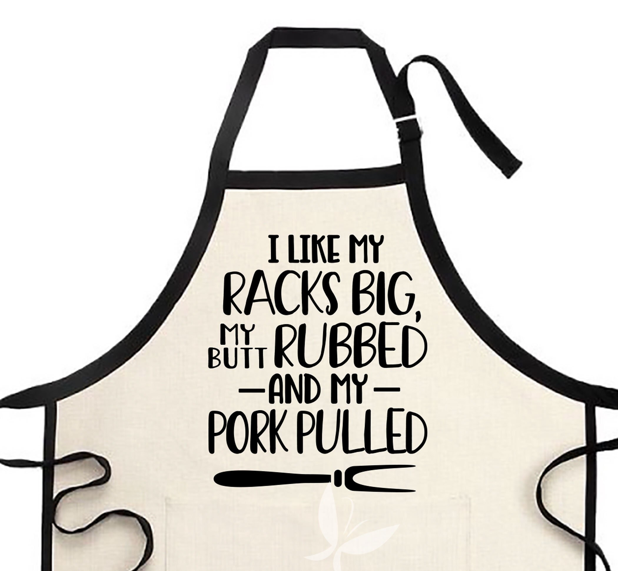 I Like Big Racks My Meat Rubbed and My Pork Pulled Apron, Men's Funny BBQ Apron, Cooking Apron, Funny Apron, Gift for Husband, Gift for Cook