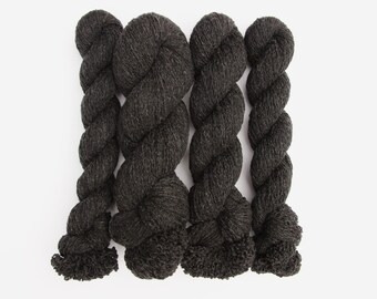 Charcoal 100% Lambswool Recycled Yarn - 1,089 yards (2-ply, sport weight)