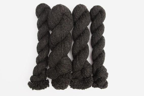 Lace Weight 100% Recycled Silk Yarn - Black