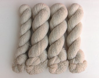 Cloud White Superwash Merino Wool / Cashmere Recycled Yarn - 2,316 yards (2-ply, fingering weight)