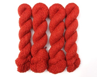 Blood Orange 100% Shetland Wool Recycled Yarn - 1,481 yards (2-ply, fingering weight)