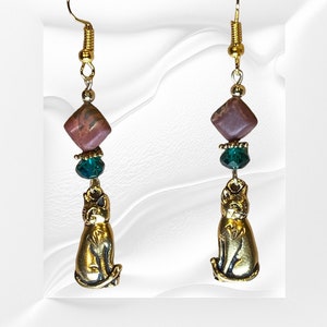 Sale: Golden CAT Earrings