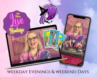 LIVE 60 minute TAROT READING for an intuitive psychic reading & consultation by Video Chat with Hekate Witch