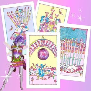 INDIE TAROT CARDS Deck Made to Order Floating Pixie Tarot Rider Waite Smith image 8