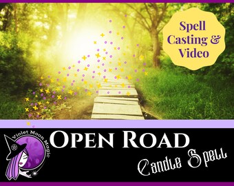 Open Road Deluxe Candle Spell | Custom Candle Magic | Spell Casting by Hekate Witch