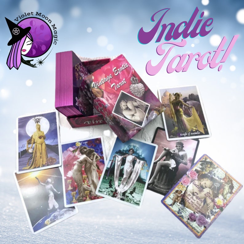 Indie Tarot Card Deck, Limited First Edition Vintage Erotic Tarot image 2