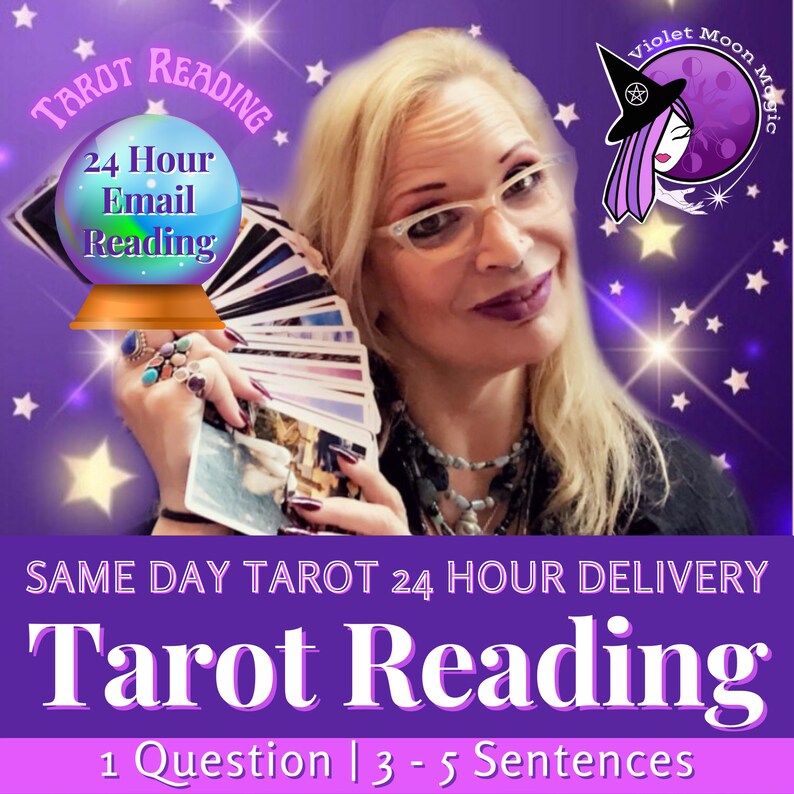 SAME DAY TAROT Reading Same Day One Question Tarot Reading Intuitive Love Career Money Psychic Reading image 2