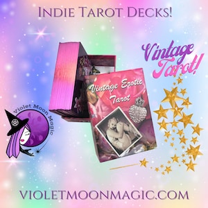 Indie Tarot Card Deck, Limited First Edition Vintage Erotic Tarot image 1