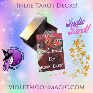 Indie Tarot Kartendeck, Limitierte Auflage | Blutbrot & Rosen Tarot